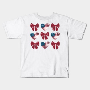 Bows and American Hearts Kids T-Shirt